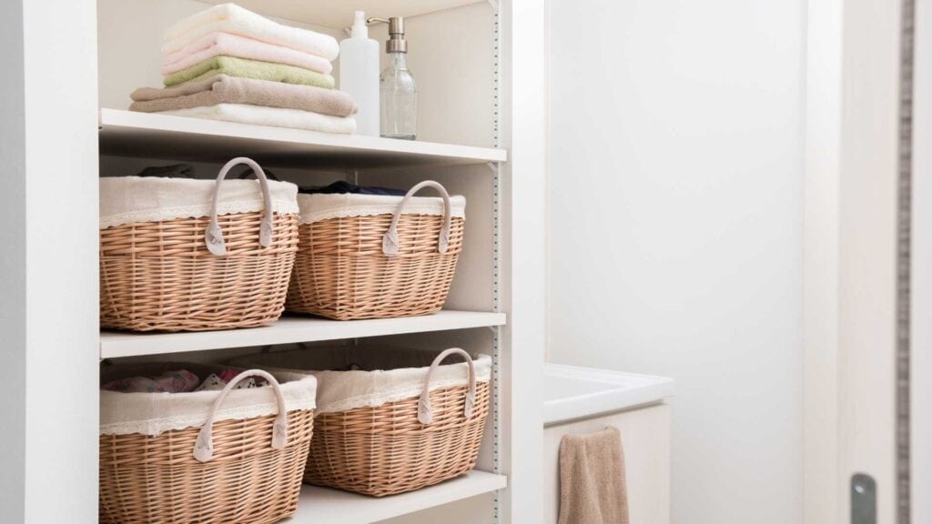 storage in small bathroom